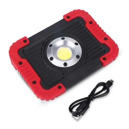 10W Portable USB Rechargeable LED COB Camping Light Outdoor Flood Light for Hiking Fishing