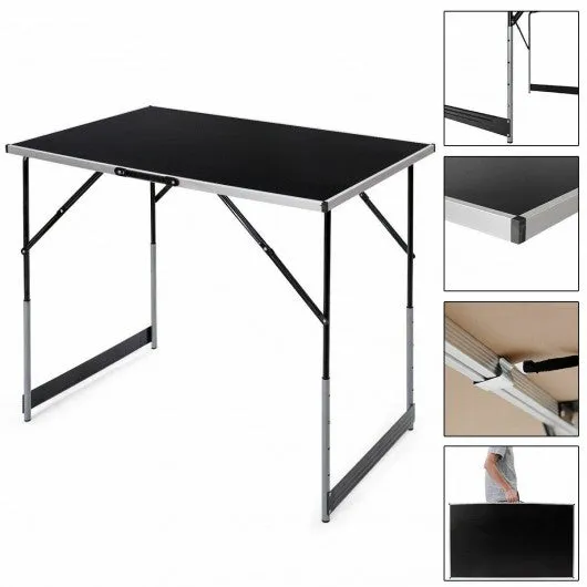 3 pcs Folding Height Adjustable Camping Picnic Table Set