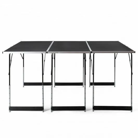 3 pcs Folding Height Adjustable Camping Picnic Table Set