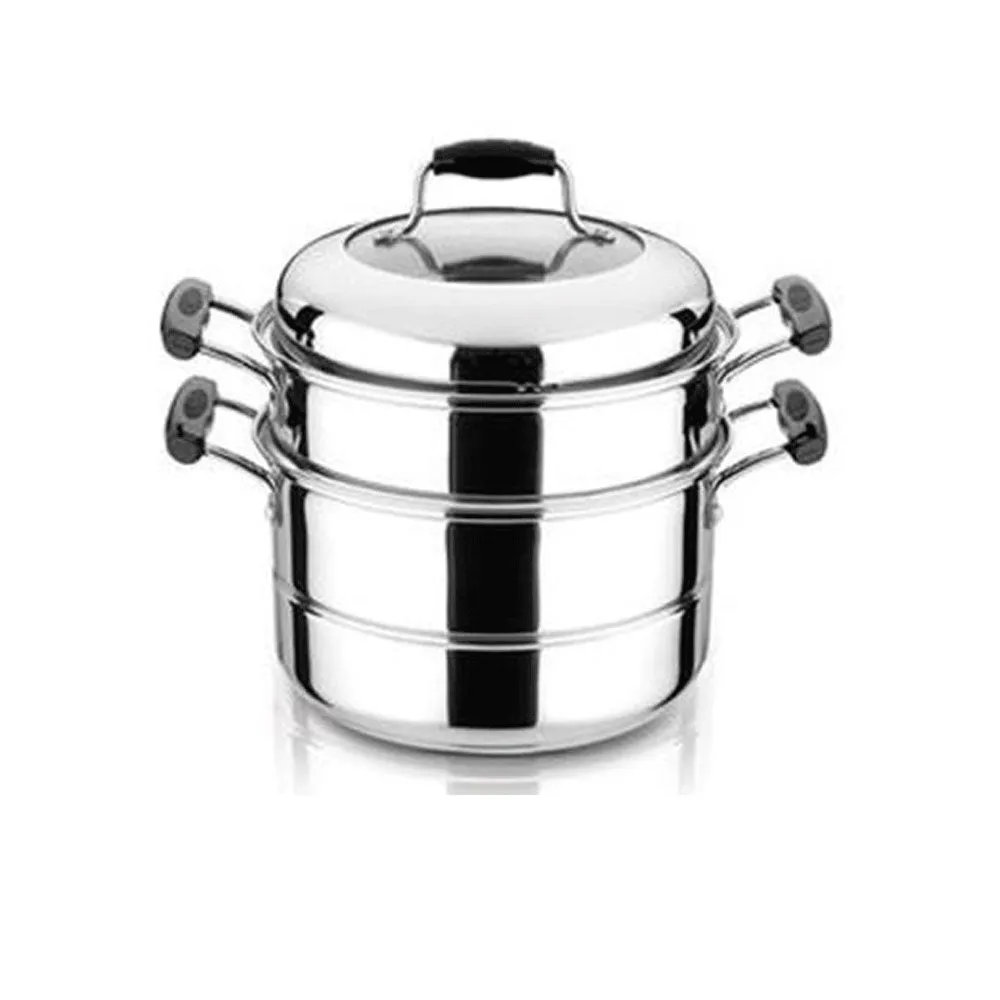 30cm Double Tier Stainless Steel Steamer Set