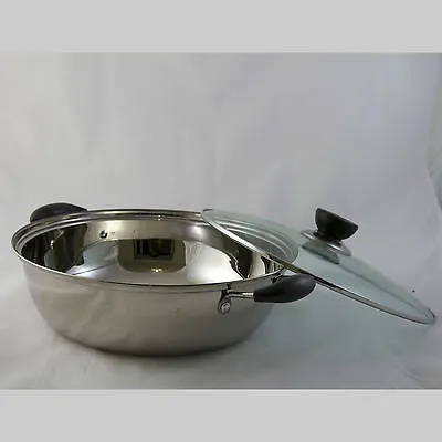 30CM Stainless Steel Pot With Lid - For Induction/Heater/Gas/Electrical Stove