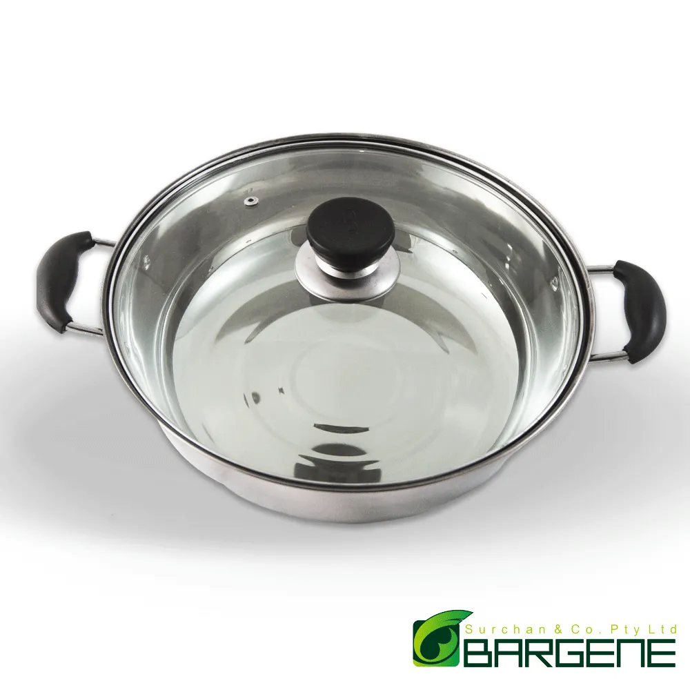 30CM Stainless Steel Pot With Lid - For Induction/Heater/Gas/Electrical Stove