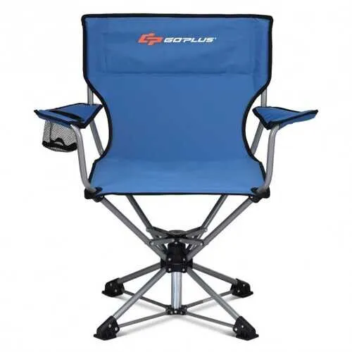 360? Free Rotation Collapsible Portable Swivel Camping Chair