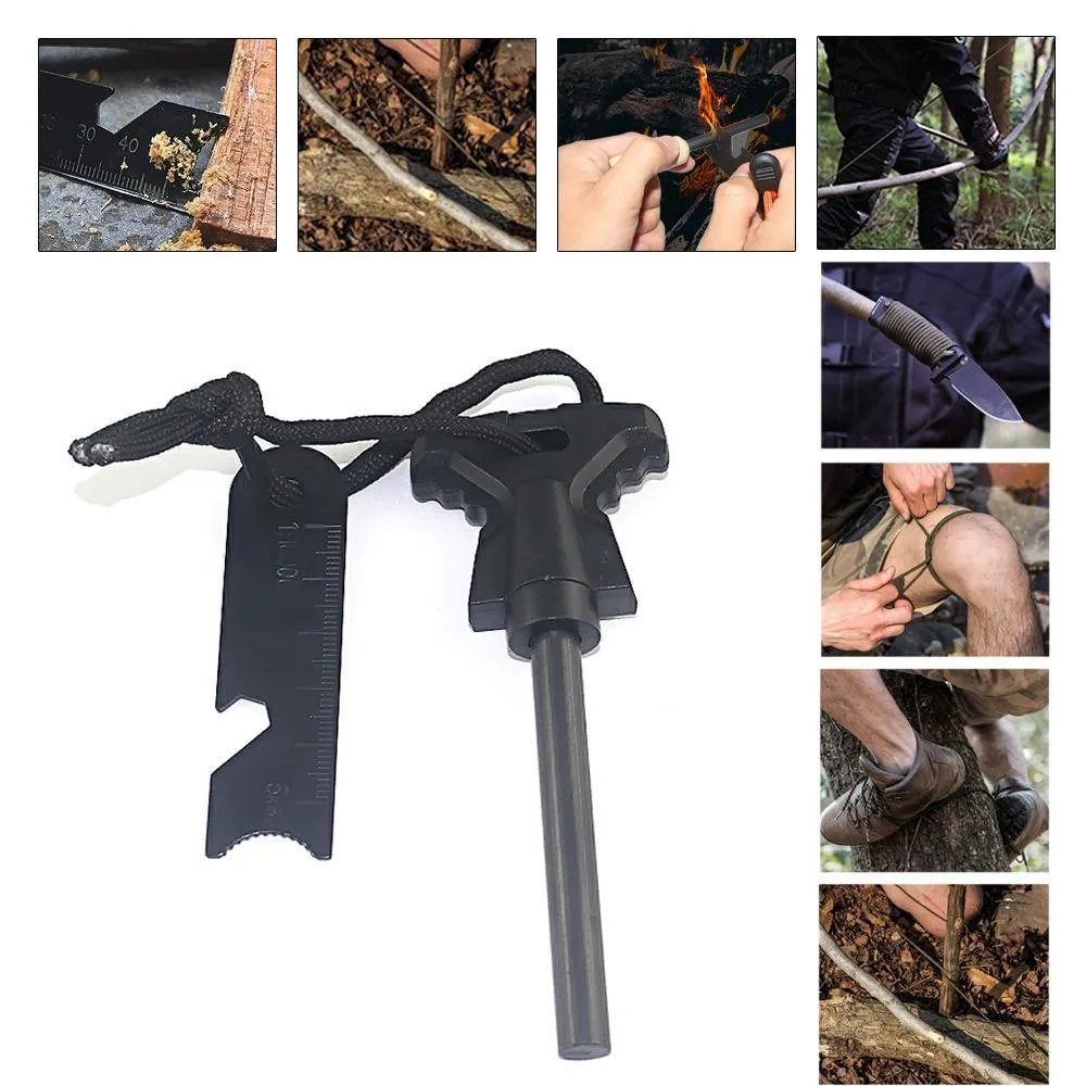 4.25 Inch Flint Fire Starter, Survival Ferro Rods Starter with Easy Grip