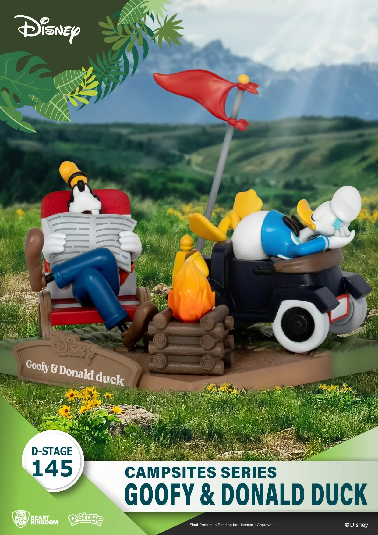 Beast Kingdom DS-145 Disney Campsites Series - Goofy & Donald duck Diorama Stage D-Stage Figure Statue