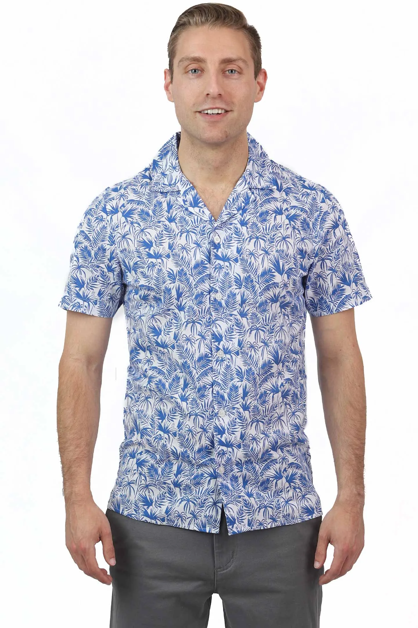 Bermuda Palms Open Collar Shirt