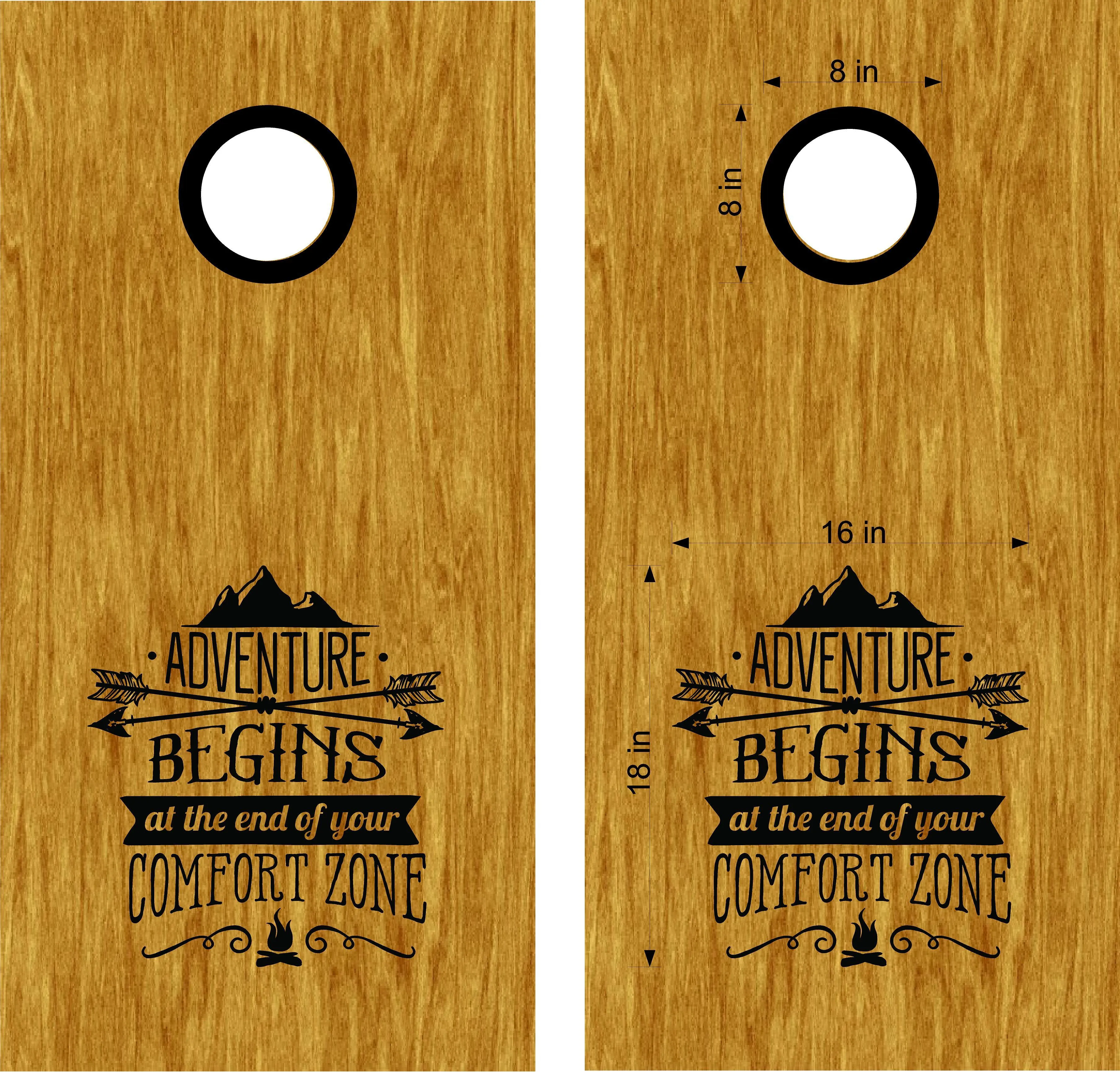 Camping Camp Family Cornhole Board Decals Sticker CAMP01