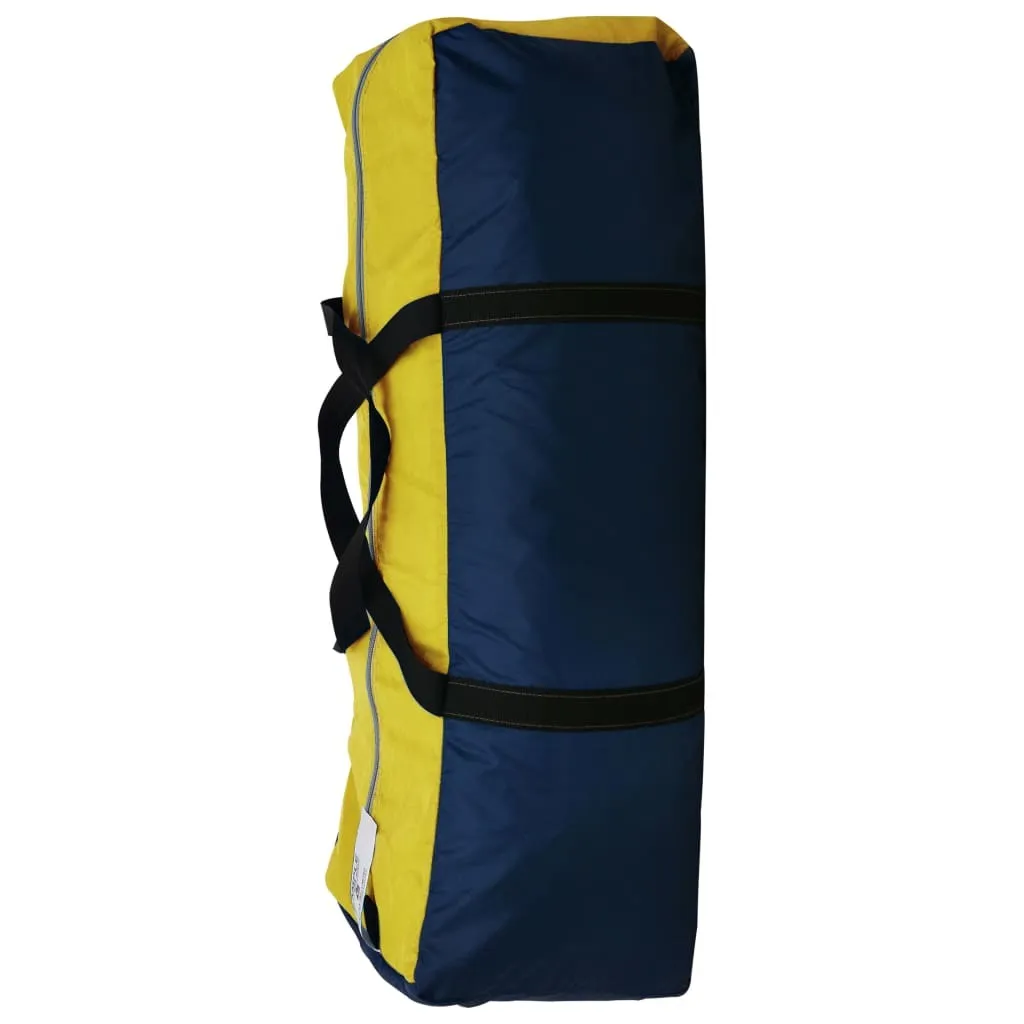 Camping Tent Fabric 9 Persons Blue and Yellow