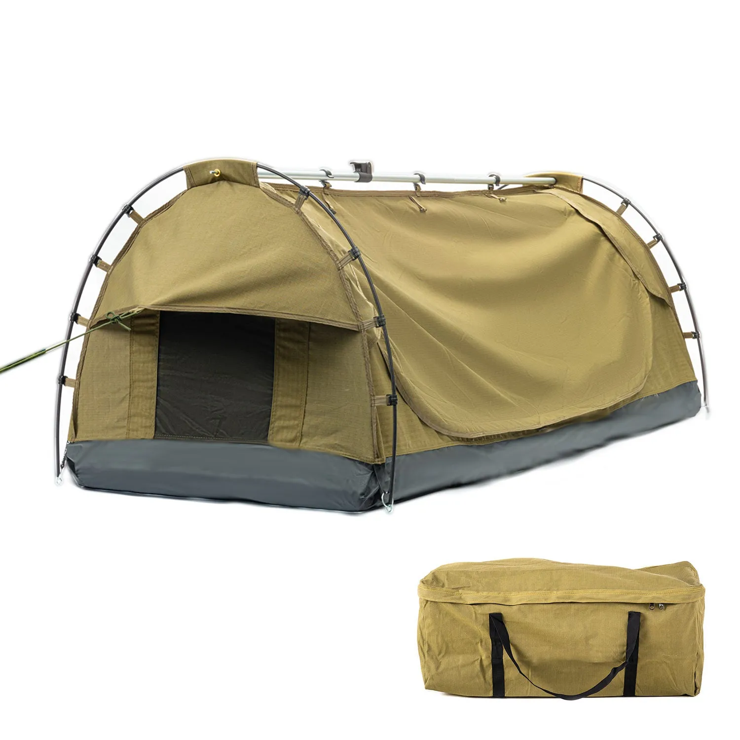 Double King Single Air Swag Camping Swags Dome Tent Free Standing Canvas Dome Hiking Deluxe