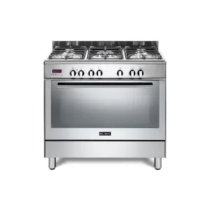 Elba 90cm White Fusion 5 Burner Gas Cooker With Electric Oven - 01/9FX827WH