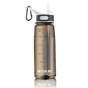 Filtered Water Bottle, Emergency Water Purifier with Filter Straw for Travel