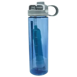 Filtered Water Bottle, Emergency Water Purifier with Filter Straw for Travel