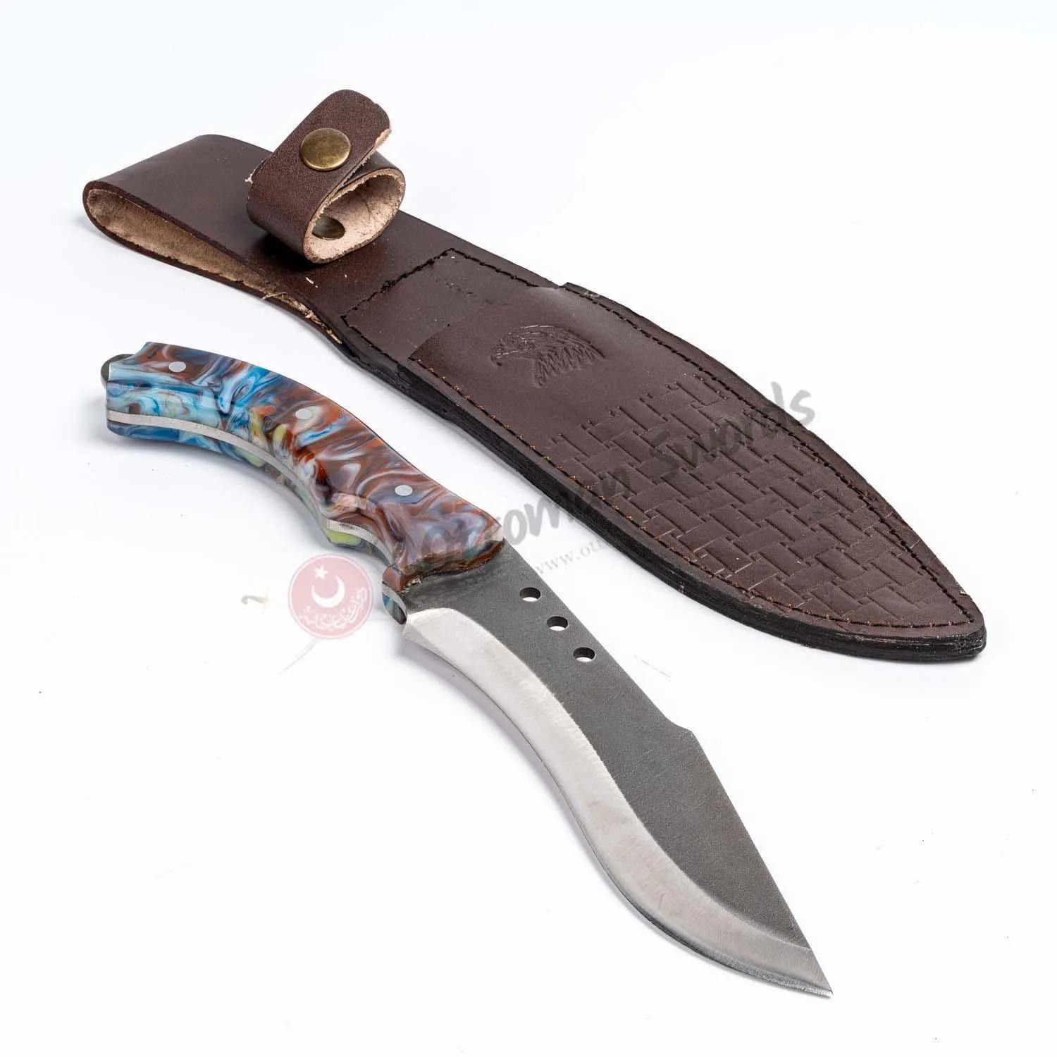 Fixed Blade Epoxy Handle Hunting Knife Blossom