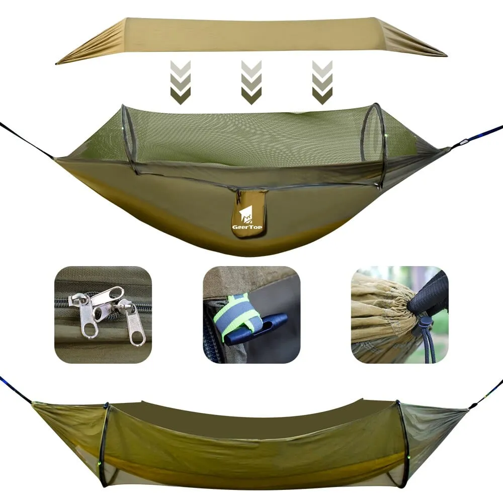 GeerTop 1-2 Person Anti-mosquito Forest & Camping Hammock