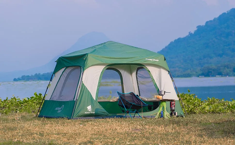 GeerTop 6 Person Instant Tent For Family Car Camping(US JP DE FR UK only)