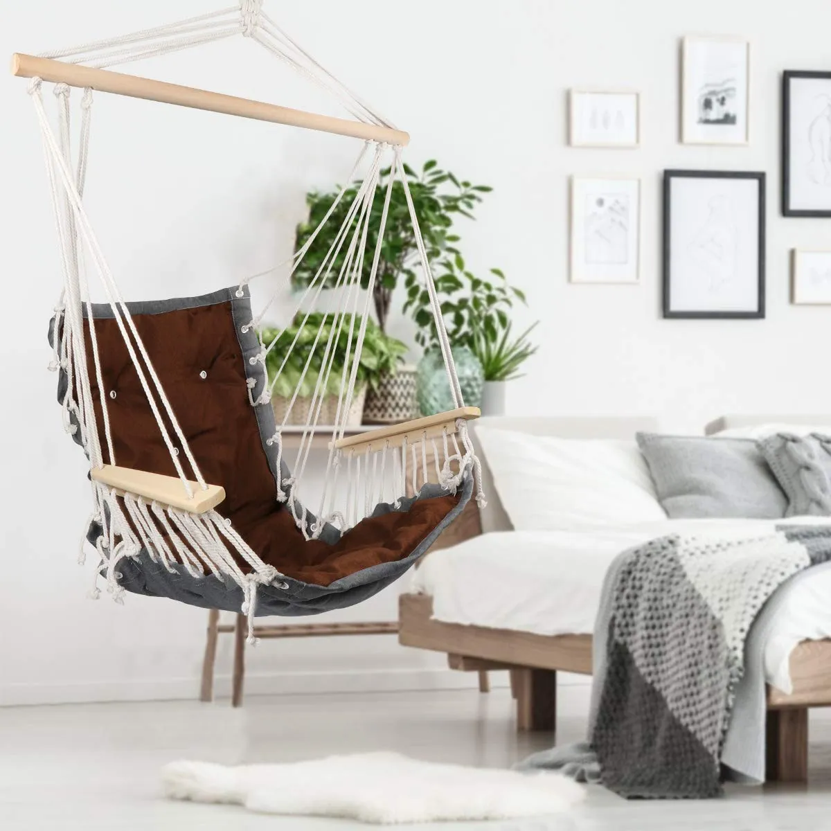 Hanging Rope Hammock Chair - E EVERKING