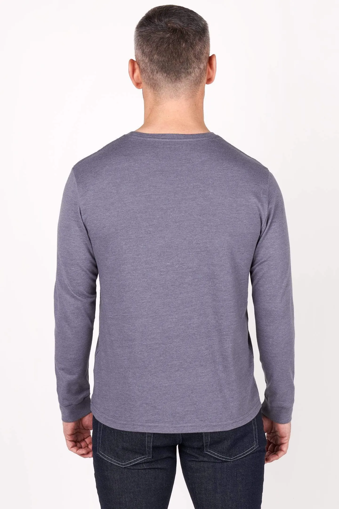 Heather Grey Long Sleeve Pocket Tee