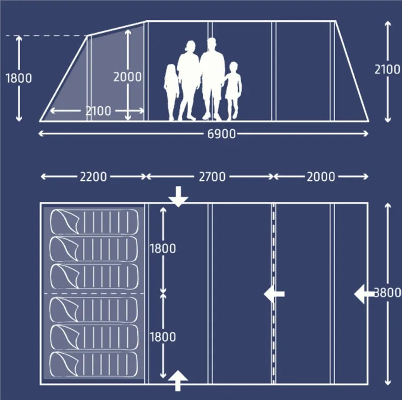 Kampa Hayling 6 Poled Tent