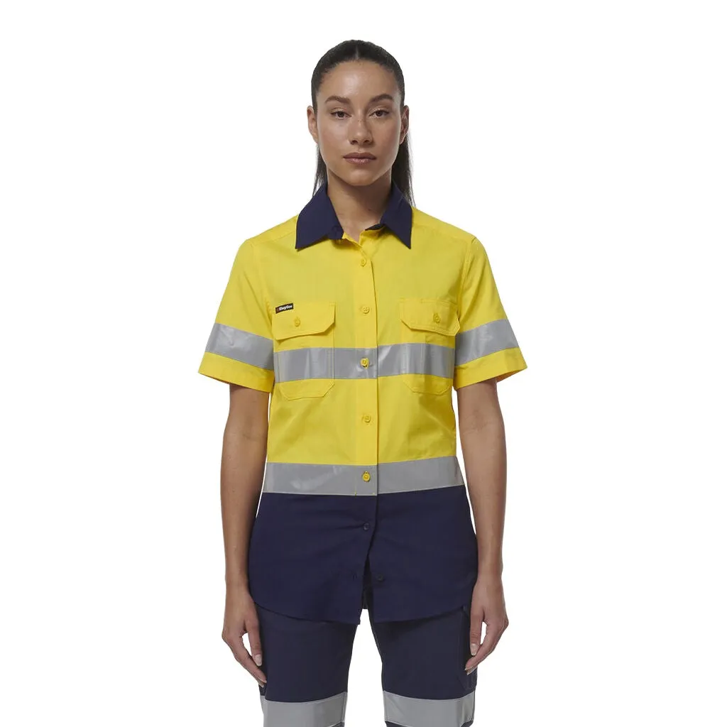 King Gee Women's Workcool Vented Reflective Short Sleeve Shirt (K44229)