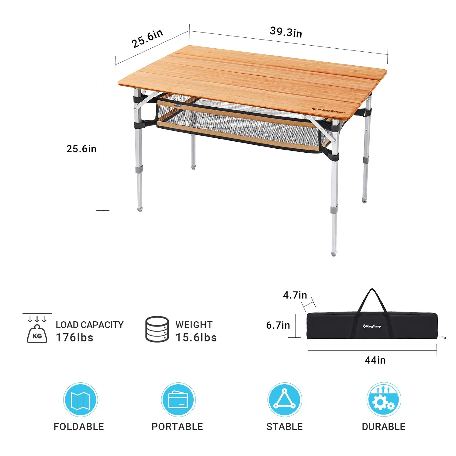 KingCamp 2-4 Person Folding Camping Tables