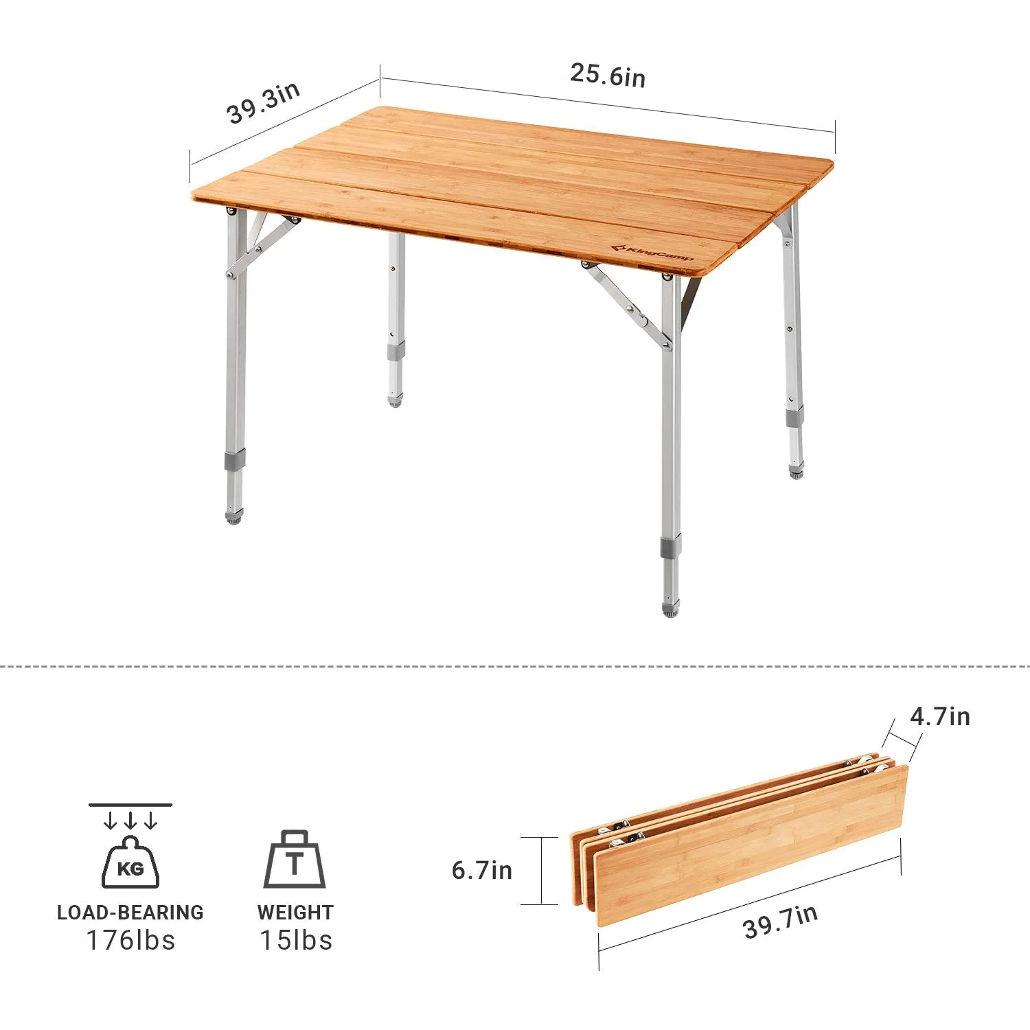 KingCamp 2-4 Person Folding Camping Tables