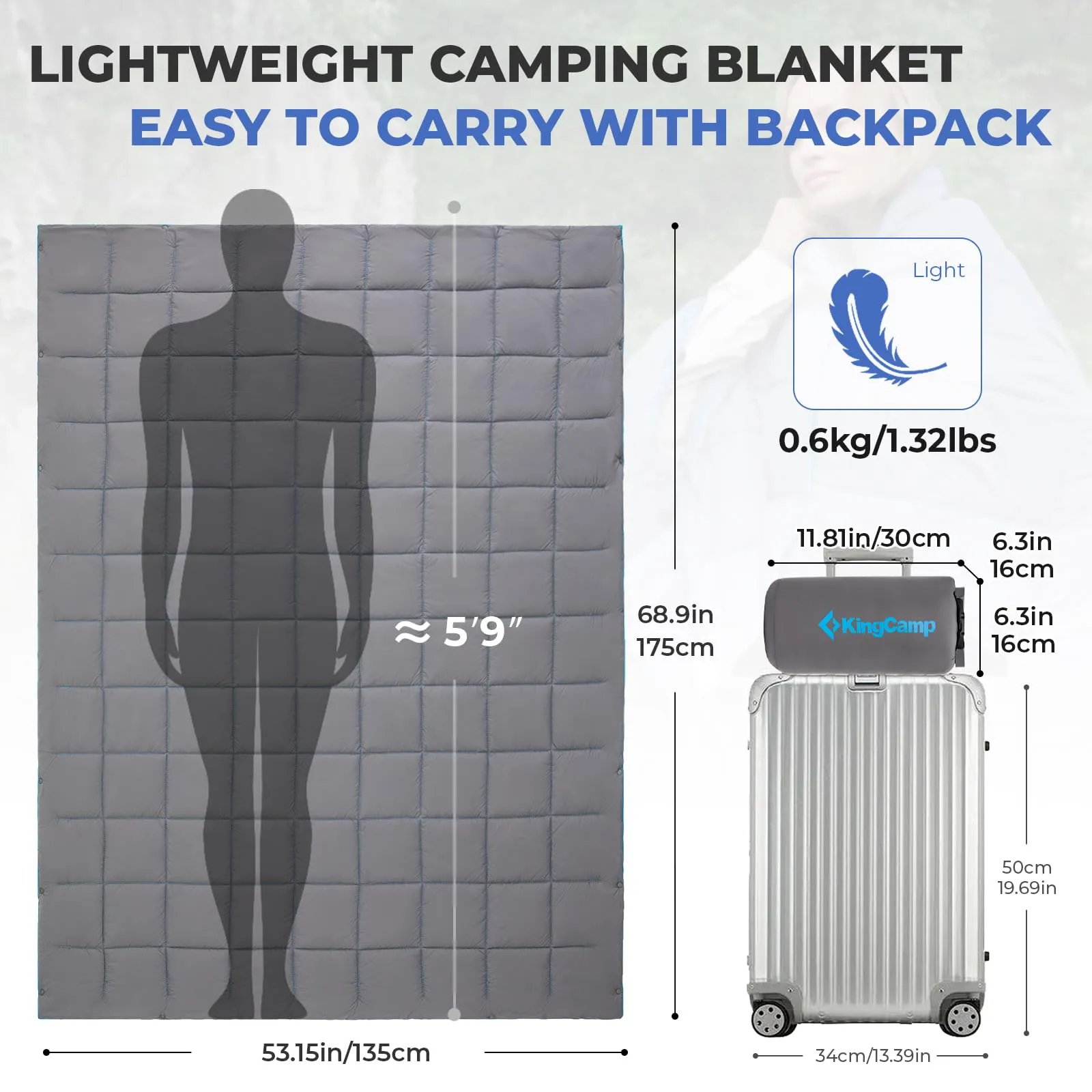 KingCamp BLANKET SMART 150 Camping Blanket