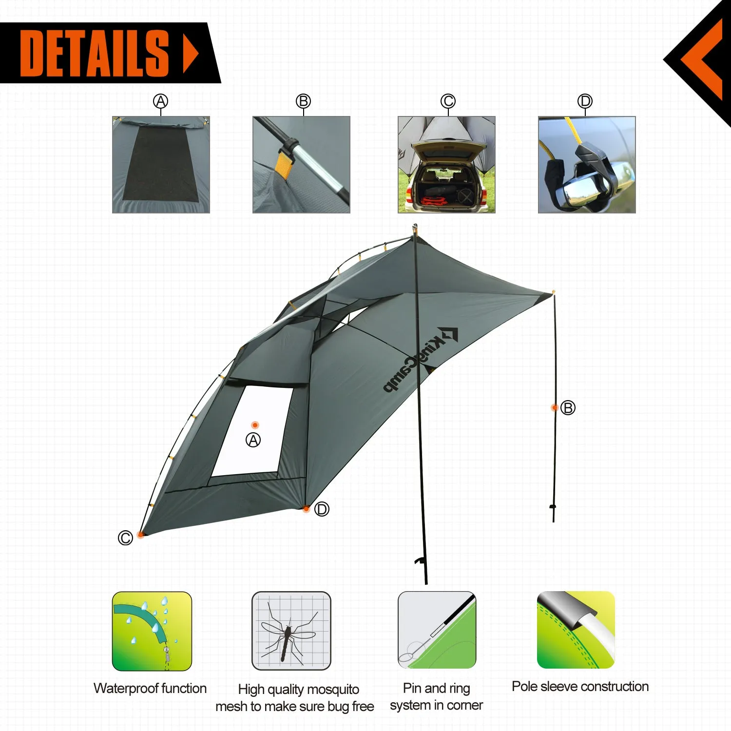 KingCamp Compass SUV Car Awning Shelter