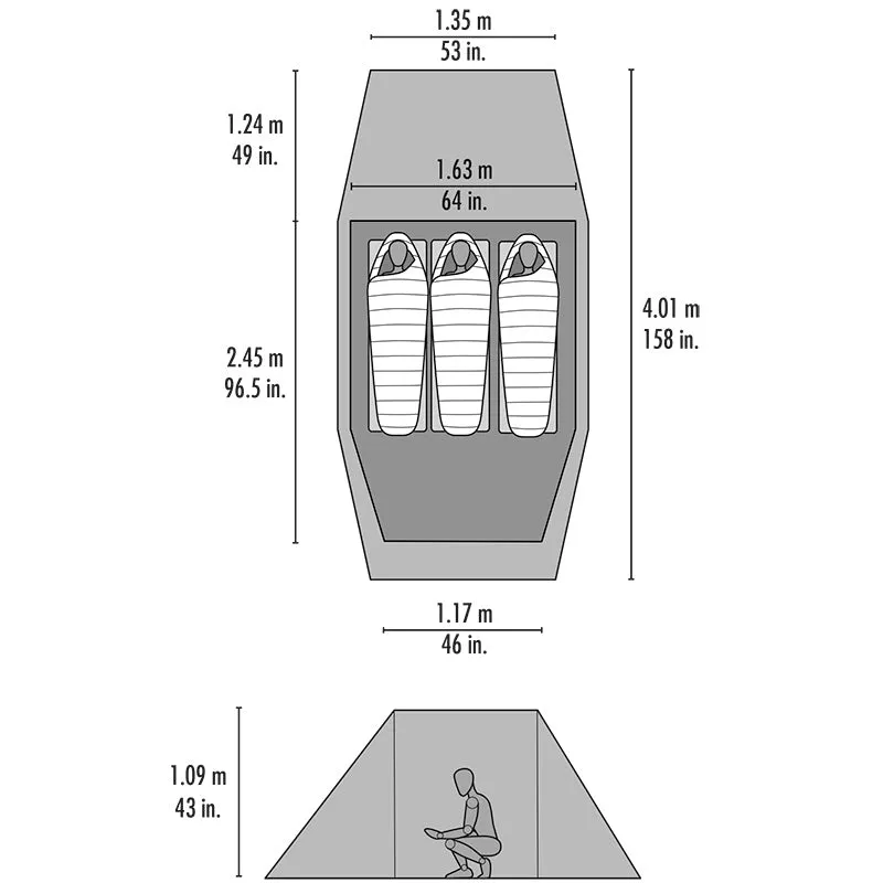 MSR Tindheim 3-Person Backpacking Tunnel Tent