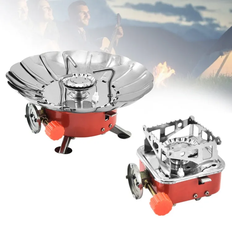 Outdoor Camping Mountaineering Portable Mini Gas Stove, Style: Square (Regular Model)