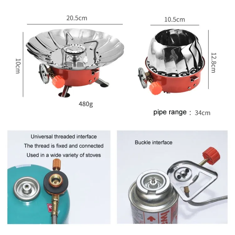 Outdoor Camping Mountaineering Portable Mini Gas Stove, Style: Square (Regular Model)