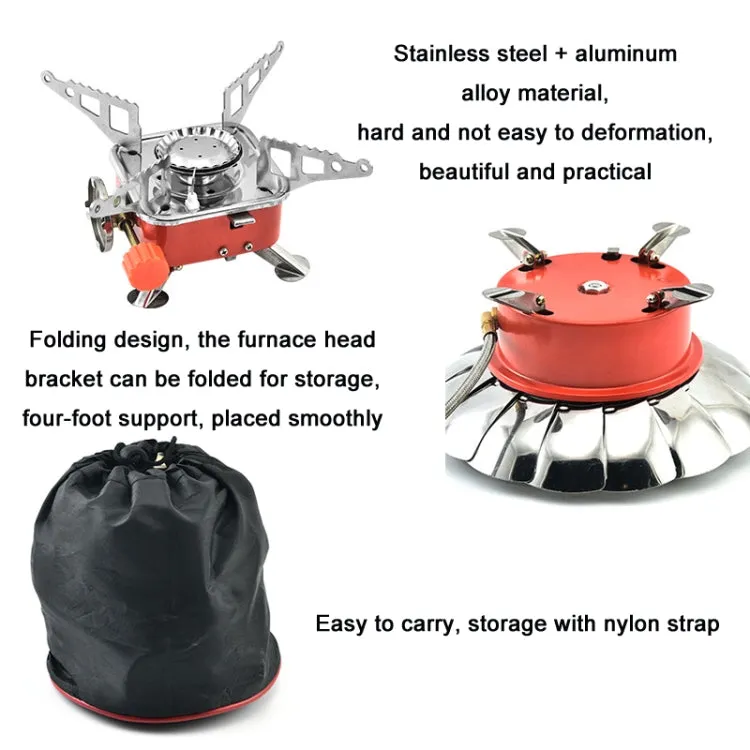 Outdoor Camping Mountaineering Portable Mini Gas Stove, Style: Square (Regular Model)