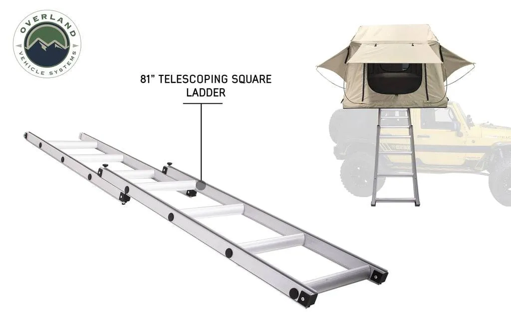 Overland Vehicle Systems TMBK 3 Roof Top Tent - Tan Base With Green Rain Fly | Universal