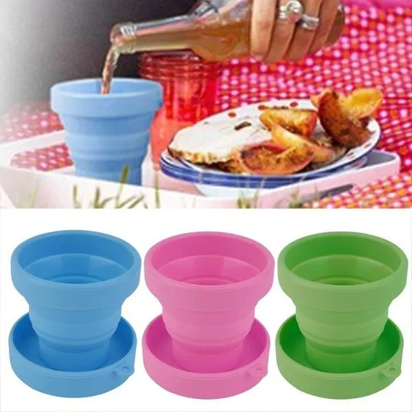 Portable Silicone Telescopic Drinking Collapsible Folding Cup