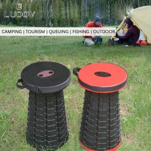 Portable Telescoping Stool Folding Camping Stool Seat for Fishing Hiking