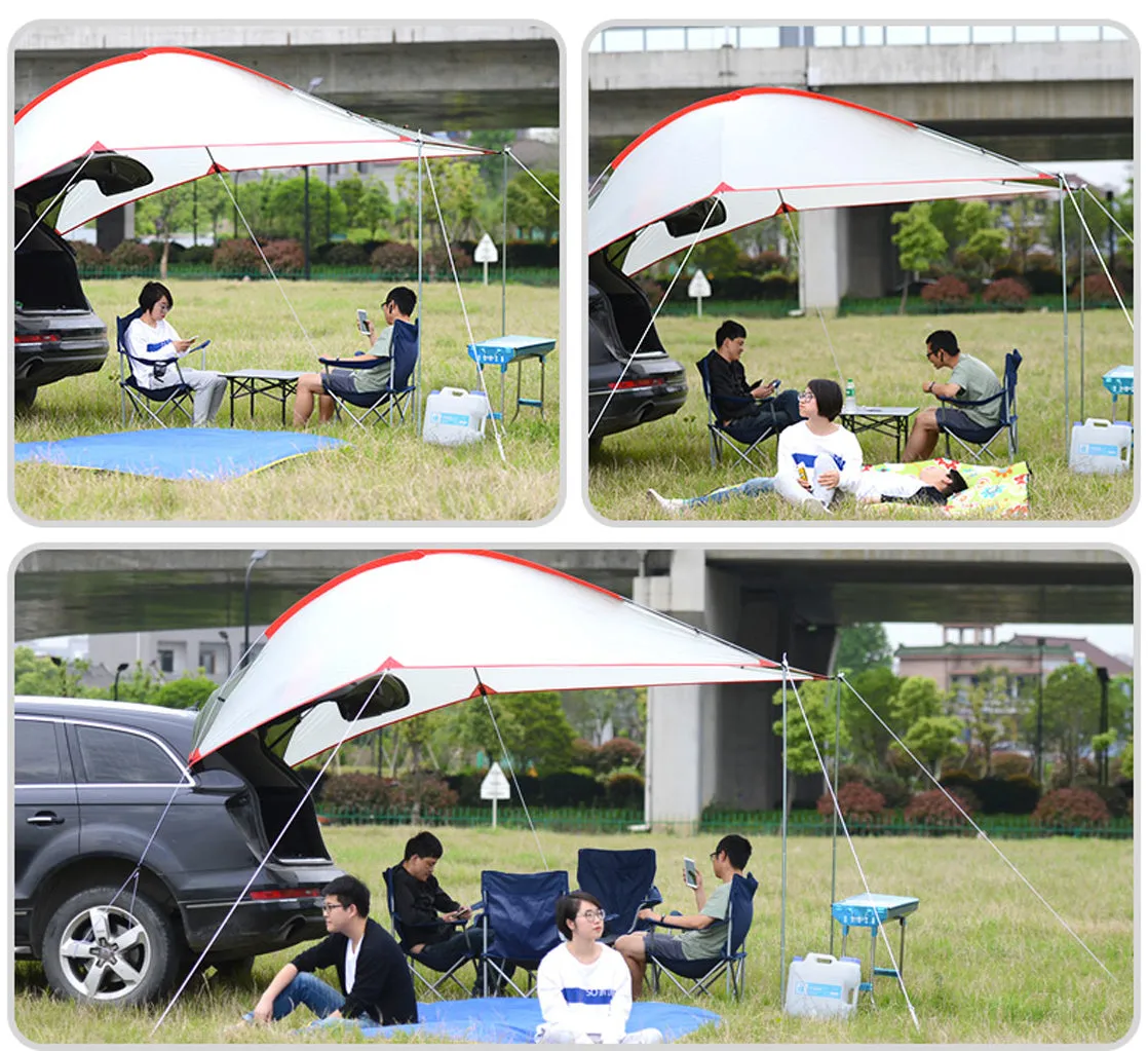 Portable Waterproof Car Rear Tent,Camping Shelter Outdoor Car Tent