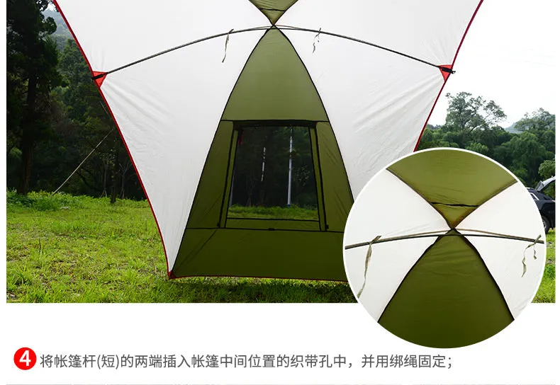 Portable Waterproof Car Rear Tent,Camping Shelter Outdoor Car Tent