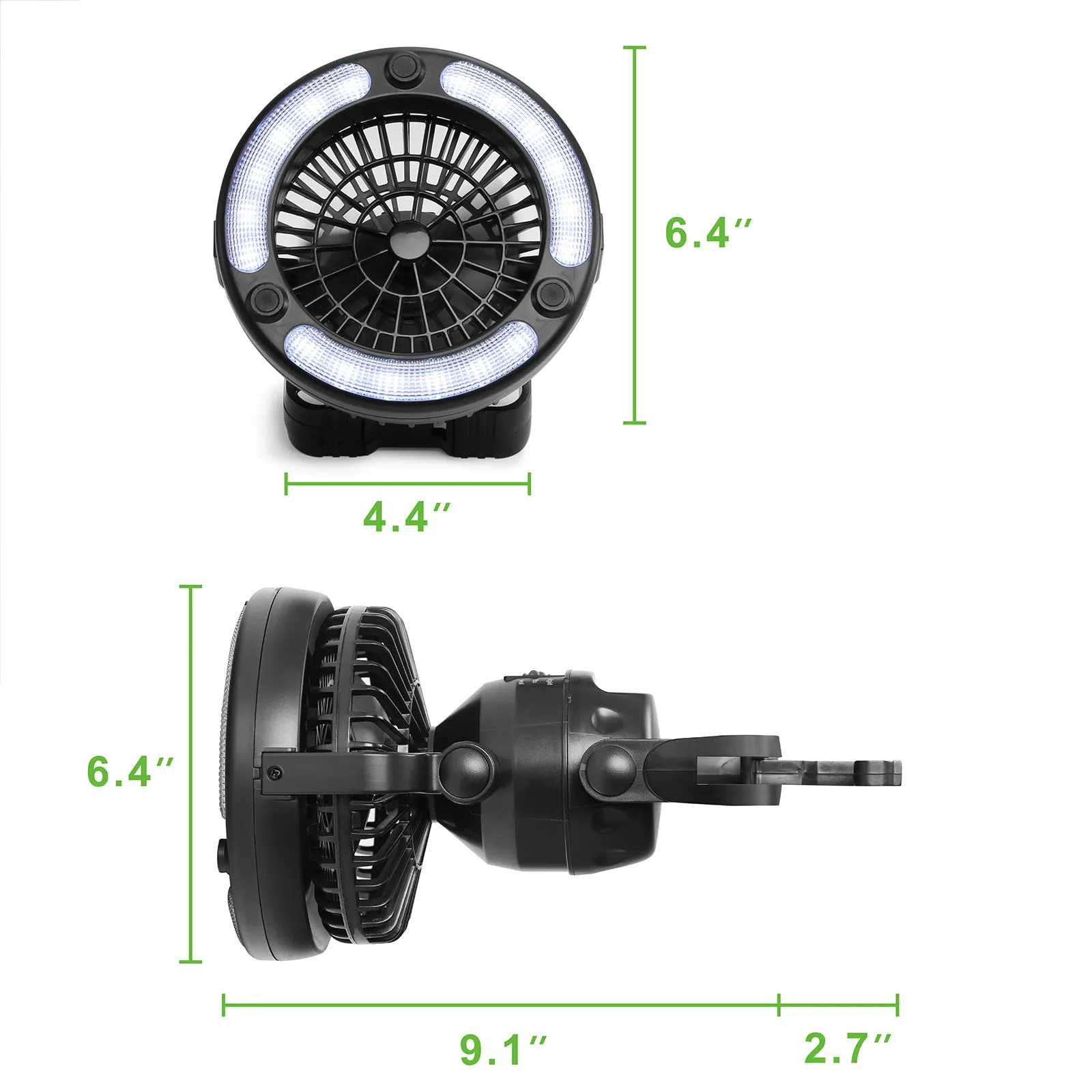 Raddy CF2 Portable Camping Fan with LED Lantern Battery Powered Tent Light [DISCONTINUED]