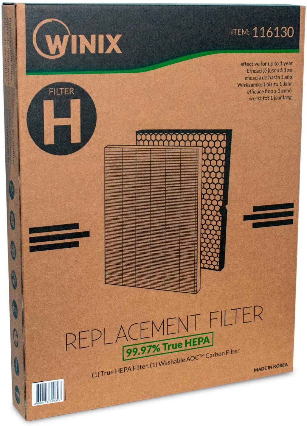 Replacement Filter for 5500-2 Air Purifier, White