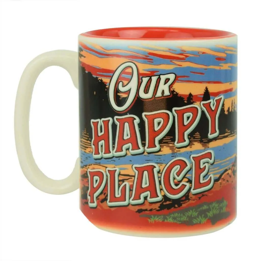 Rivers Edge 16oz Happy Place Ceramic Mug