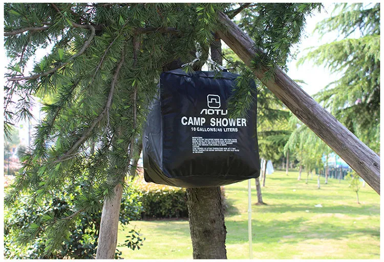 Solar Camping Shower Bag 10 gallons/40L Solar Heating Temperature