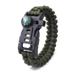 Survival Bracelet with Rope Tactical Bracelet Fire Starter, Compass