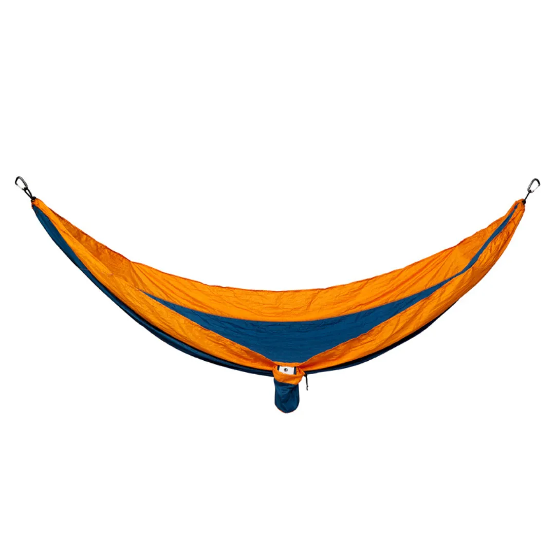 Travel Hammock - Majolica Blue Body & Dark Cheddar Border