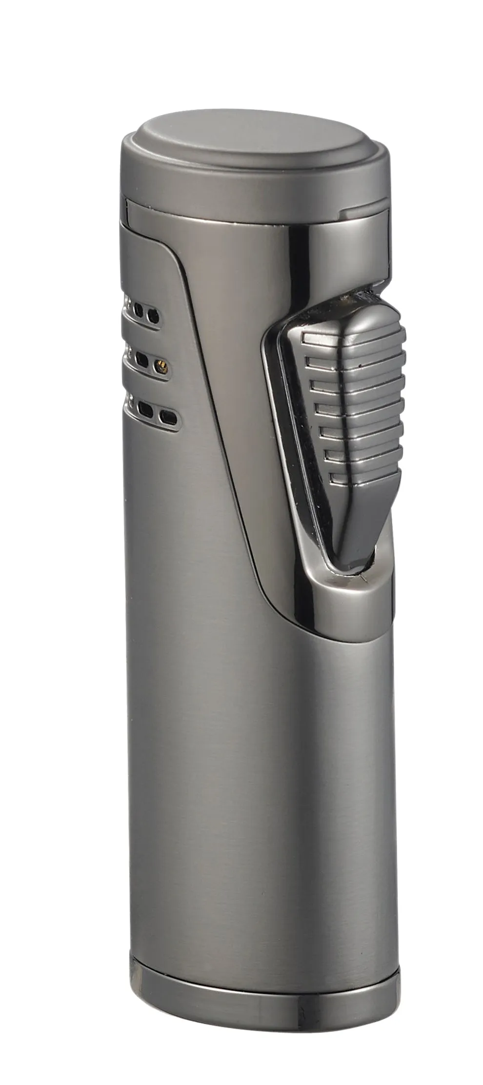 Visol Cradle Double Jet Torch Flame Lighter with Cigar Punch - Gunmetal