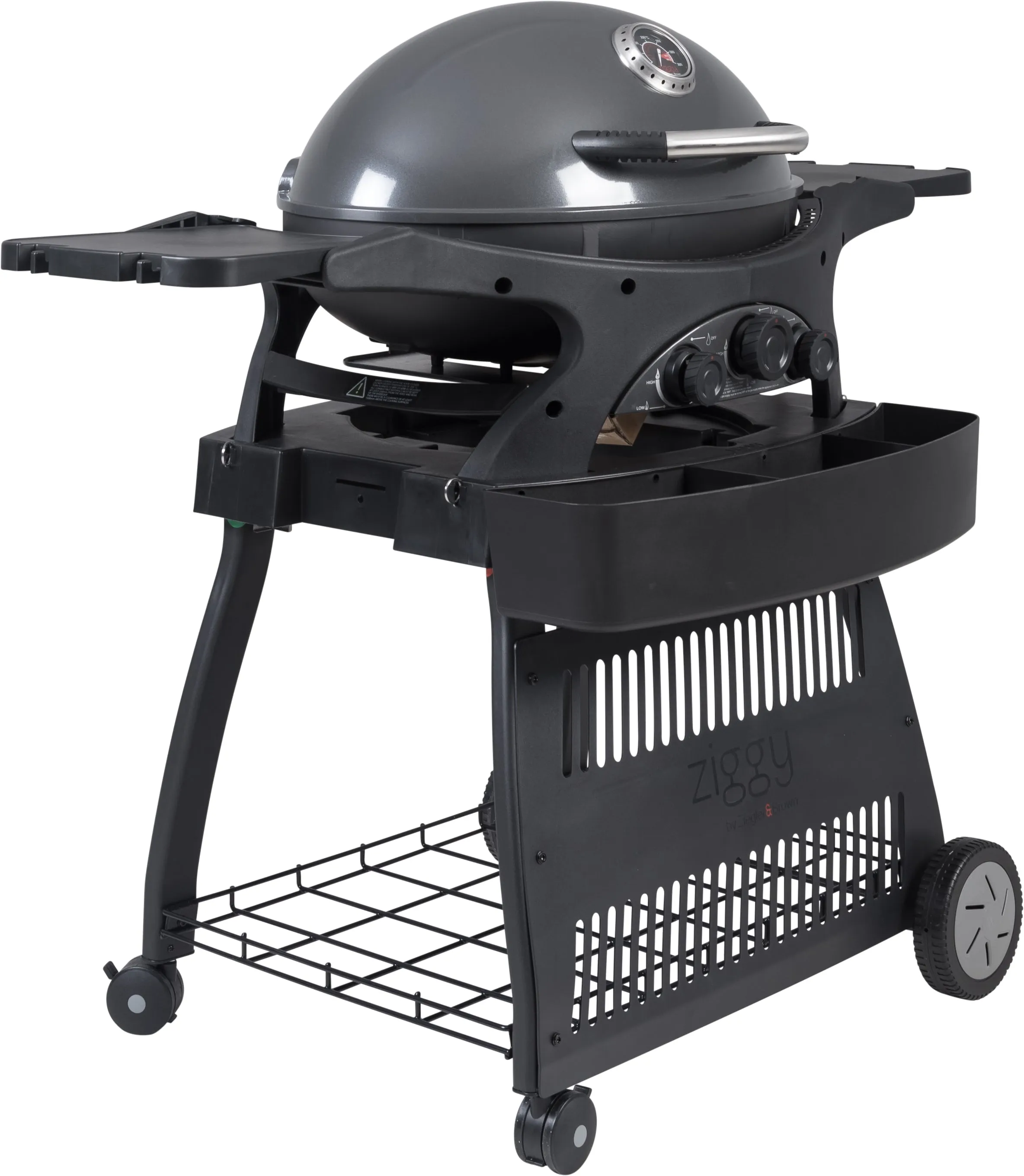 Ziegler Triple Grill Bundle - BBQ/Cart/Plate/Cover and Abzorber